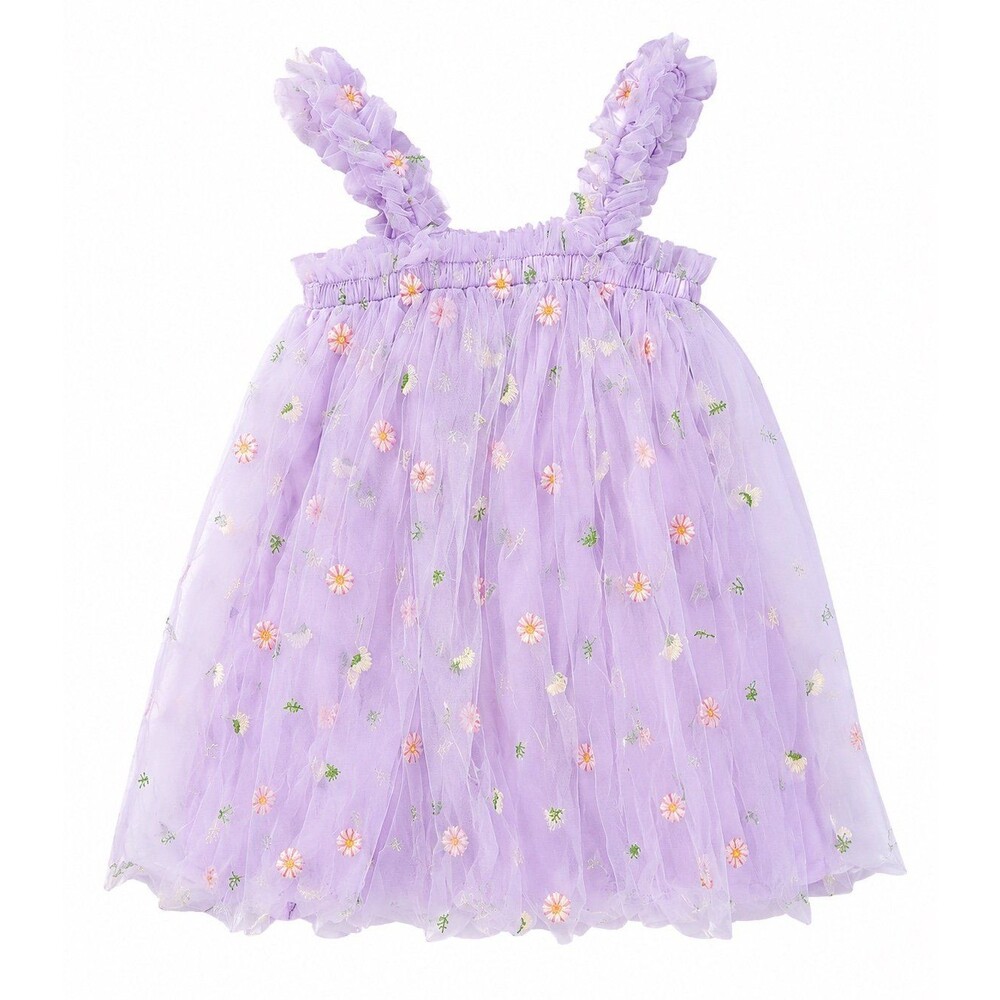 Boutique Toddler Girls Lavender Floral Tulle Dress – 18M